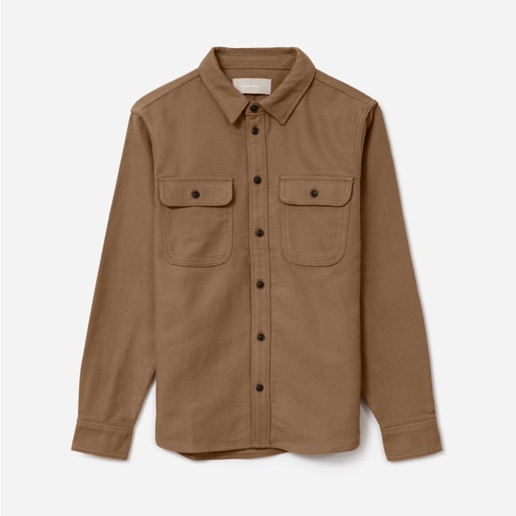 Everlane The Heavyweight Overshirt Shirt Light Jacket Size S Warm Light Brown - Picture 4 of 9